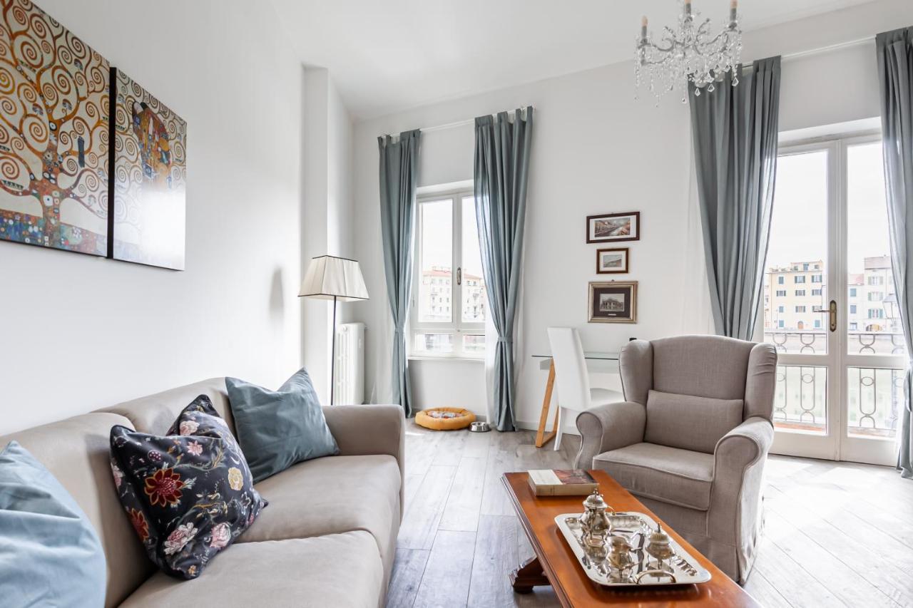 Lungarno Elegant Apartment With Panoramic Balcony Pisa Exterior foto